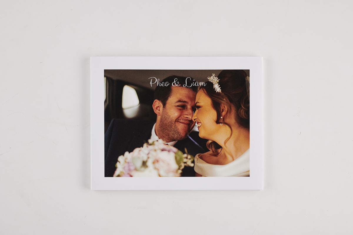The photo book cover compared with the original digital image