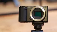 The front of the Sony ZV-E10 showing its image sensor