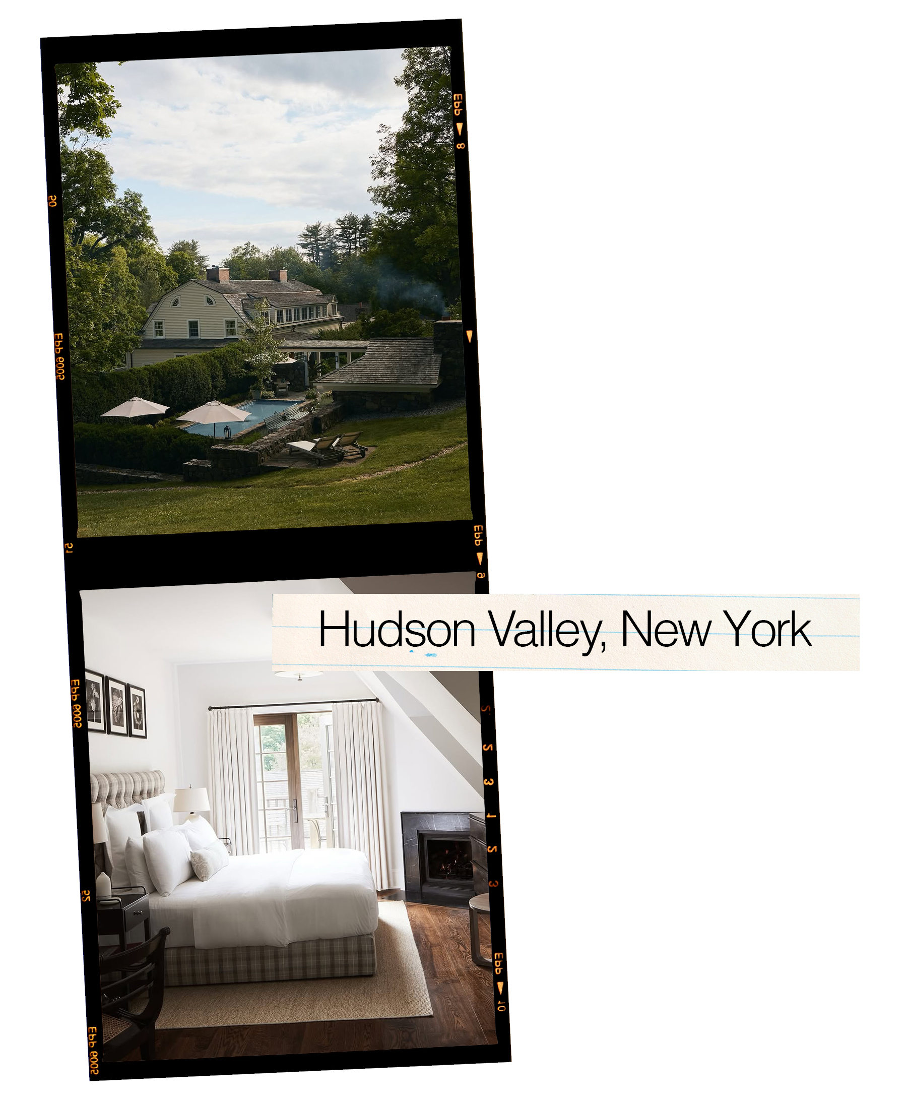 a collage of images featuring the Hudson Valley, New York as a top travel destination for fashion people in 2025