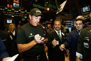 Phil Mickelson at Stock Exchange