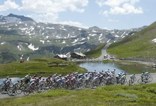Beautiful mountain scenery in stage four of the Tour of Austria.
