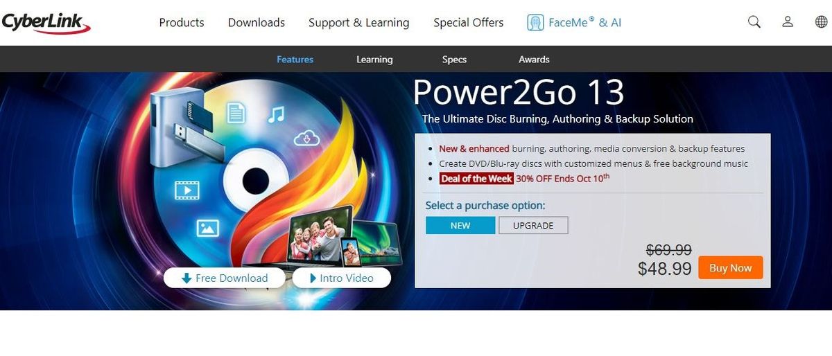 CyberLink Power2Go 13 Review Hero