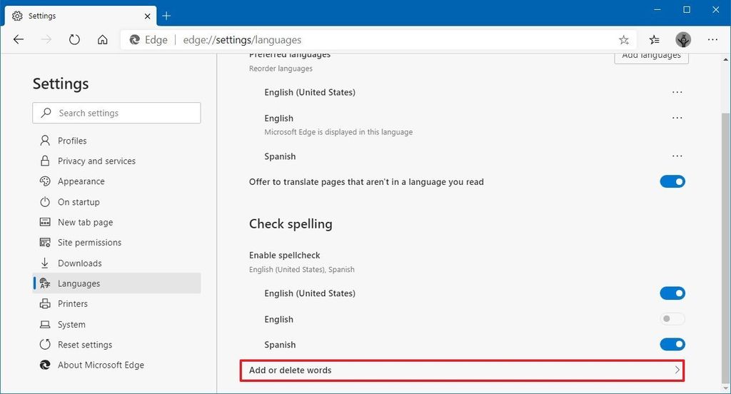 How to configure spell checker on the new Microsoft Edge | Windows Central