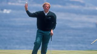 Colin Montgomerie on the green in the 1992 US Open