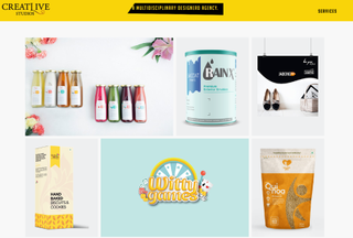 Creatlive Studios’ portfolio site harnesses the colour yellow to great effect