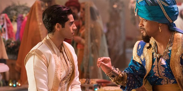 Mena Massoud and Will Smith in aladdin