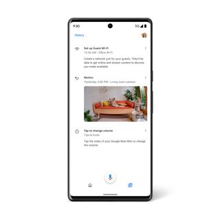 Google Home app's updated feed layout