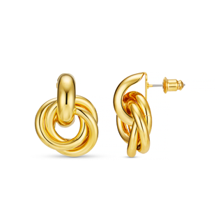 Statement Interlocking Earrings - Gold