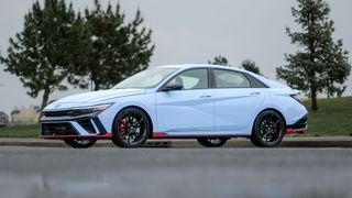 2025 Hyundai Elantra N test drive review pros and cons.