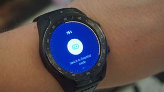 Switching the Ticwatch Pro into Essential mode is all done through an app