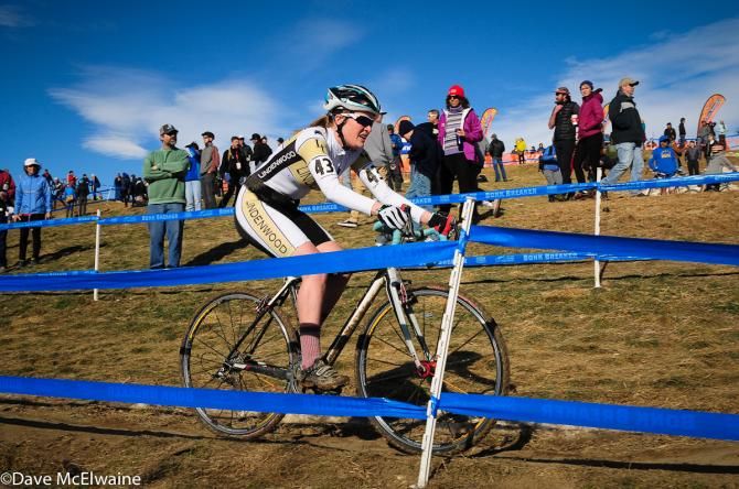Emily Palmer (Lindenwood University) on an off-camber section