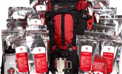 Glenn Beck says his staff and family are equipped with these Food Insurance emergency kits "in case the world goes to heck in a hand basket."