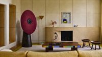 Oben Jovian speaker in the corner of a living room