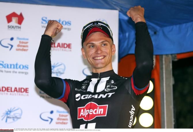 Marcel Kittel (Giant-Alpecin) celebrates on the podium