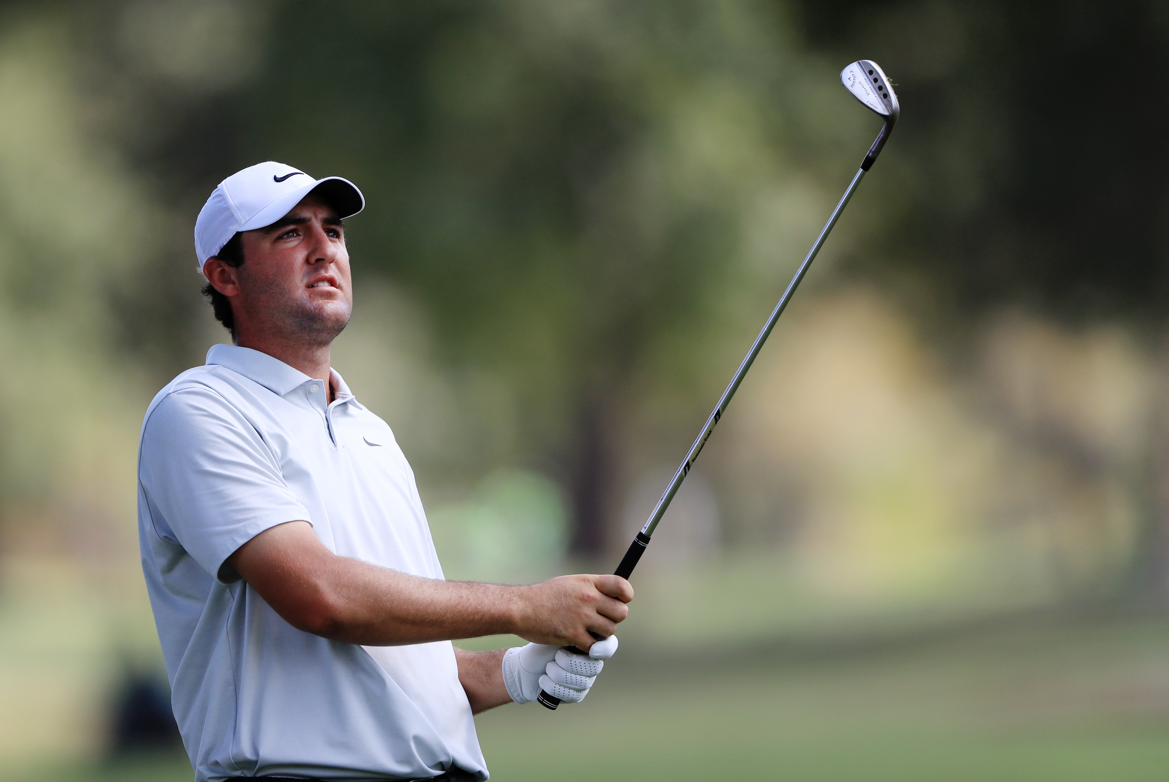 Scottie Scheffler hits a wedge shot