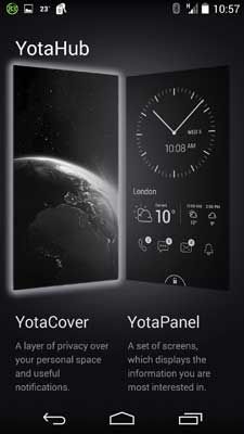 YotaPanels and YotaCovers are configurable via an app