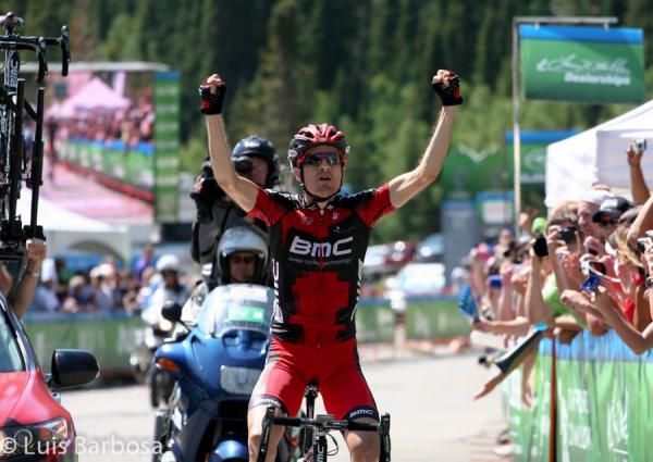 Johann Tschopp (BMC Racing Team) takes the win and moves into the leader's jersey