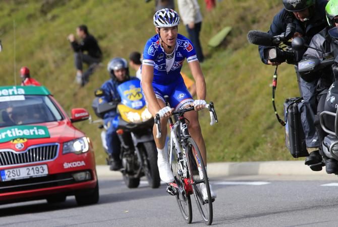 A happy Alexandre Geniez (FDJ) knows he has the stage won