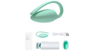Turquoise pelvic floor trainer and accessories as part of our best baby shower gifts roundup