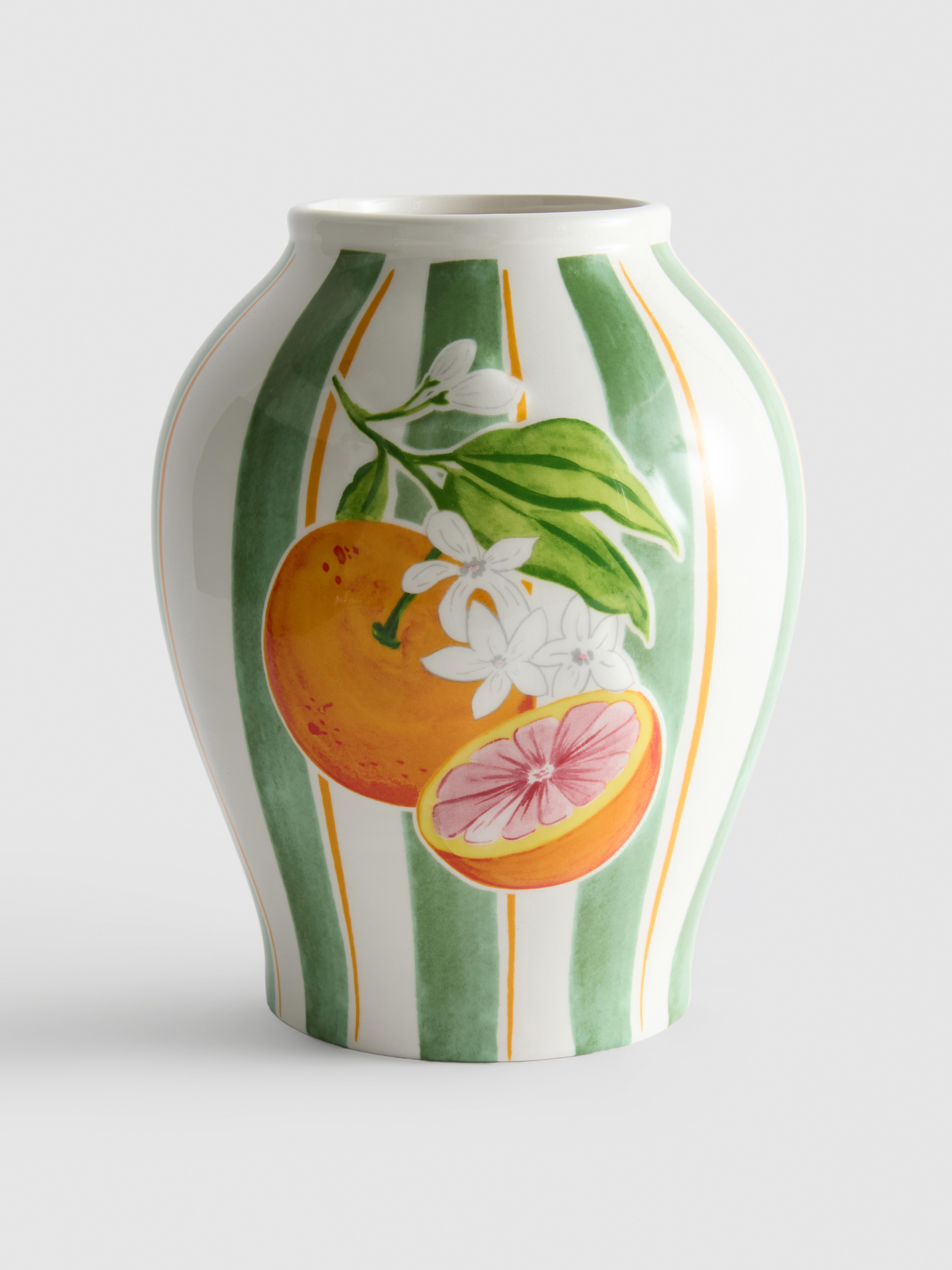 Mediterranean Fruit Urn Vase
