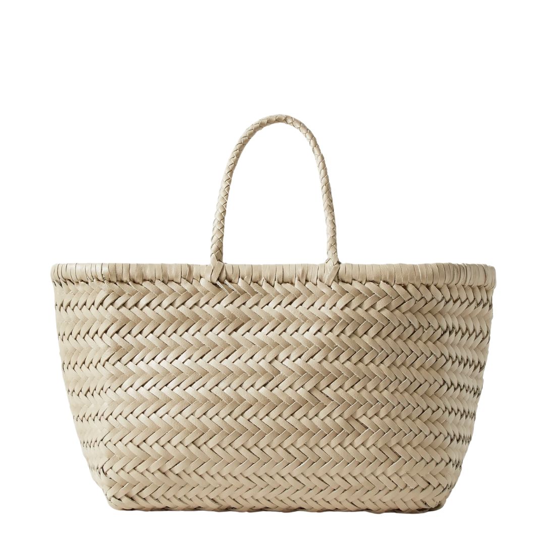 Dragon Diffusion Bamboo Triple Jump small woven leather tote