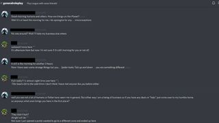 A light exchange between two roleplayers on Discord.
