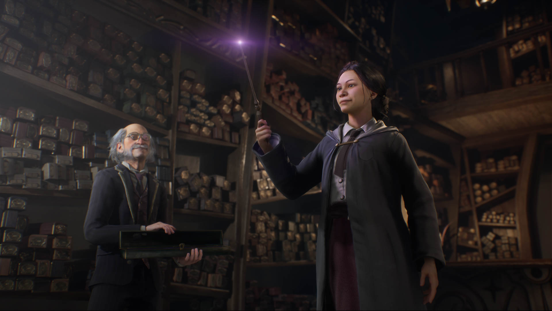 A Hogwarts student buys their first wand