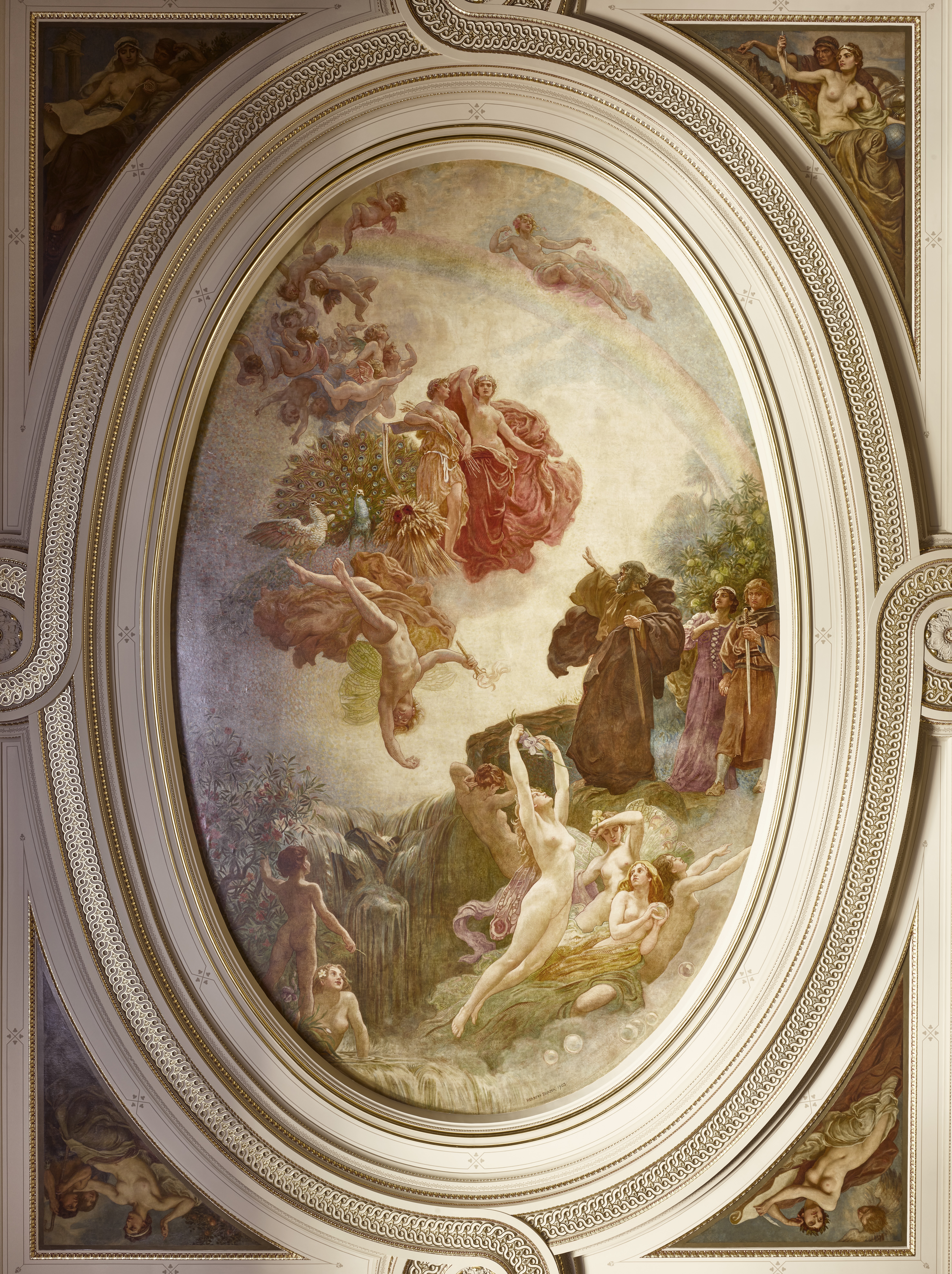 Painted ceiling at Drapers&#039; Hall