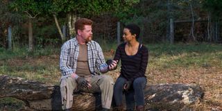Sasha and Abraham in The Walking Dead.