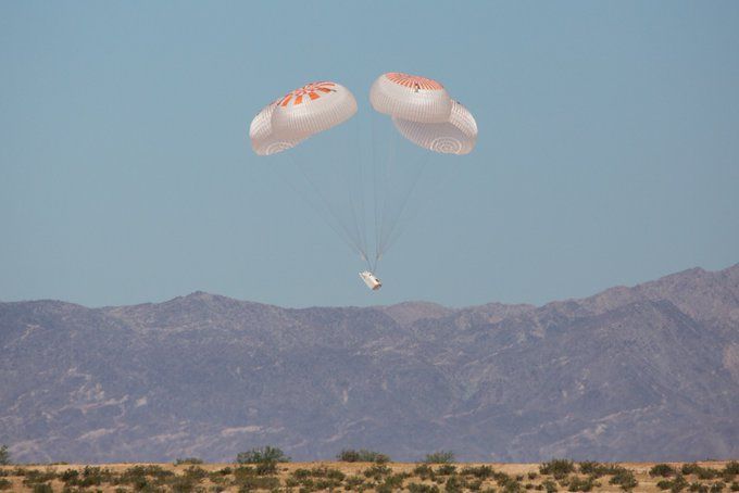 SpaceX conducted the 27th and final test of the Mark 3 parachute system for its Crew Dragon capsule on May 1, 2020.