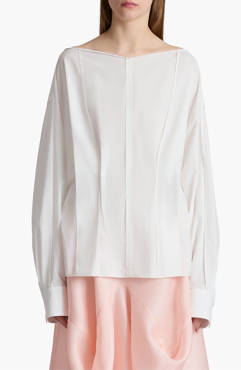 Wenley Pleated Cotton Poplin Top