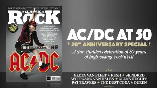 The cover of the new issue of Classic Rock magazine featuring AC/DC