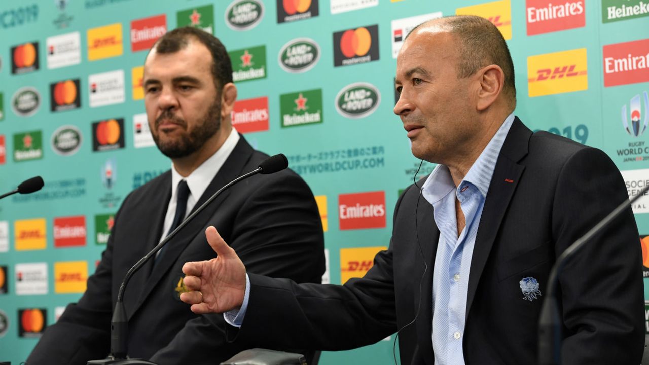 Australia head coach Michael Cheika and England head coach Eddie Jones 