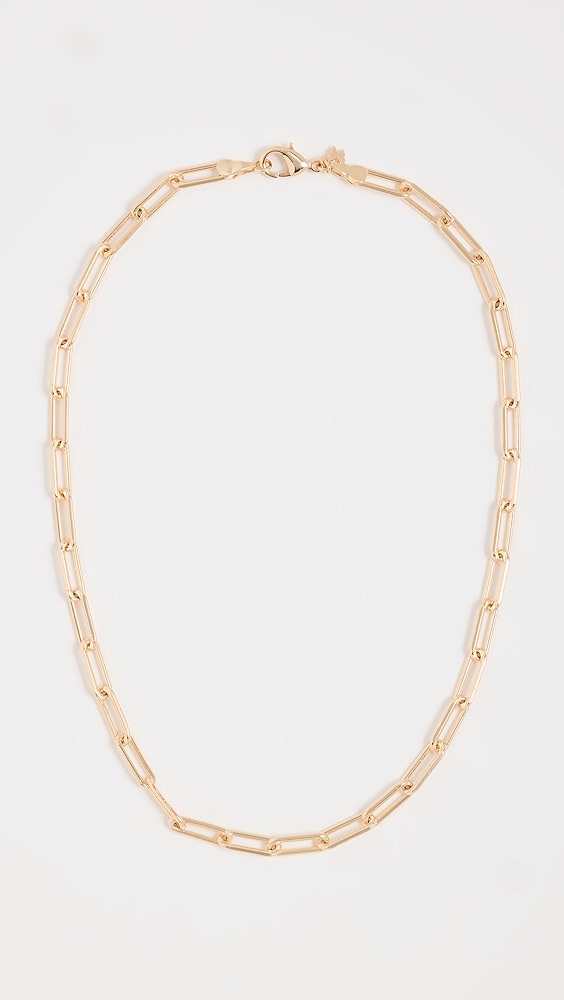 By Adina Eden Large Paperclip Link Necklace
