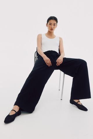 Linen-Blend Pants