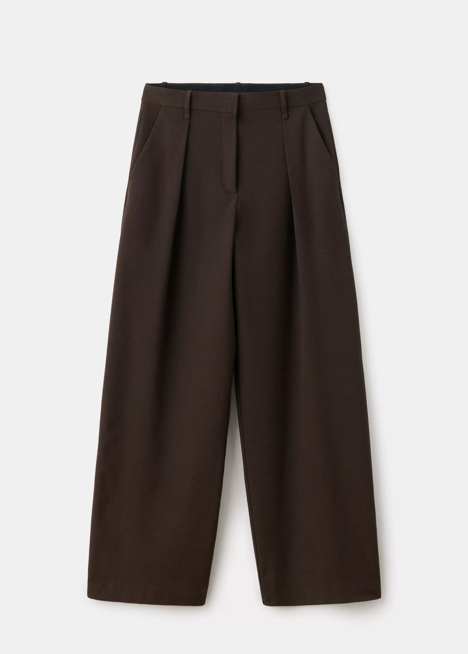 Houndstooth Pleated Trousers - Women | Mango Usa