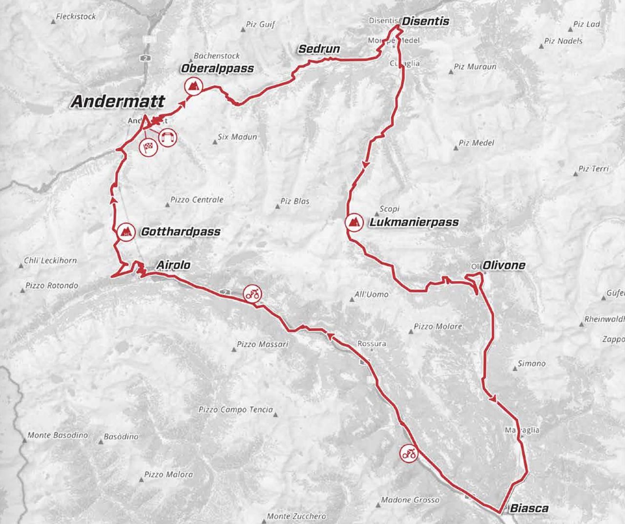 Stage 8 map 2021 Tour de Suisse