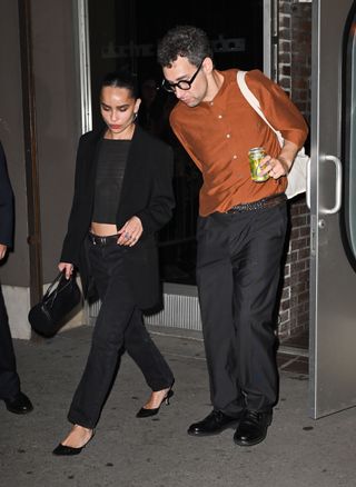 zoe kravitz and jack antonoff at electric lady studios