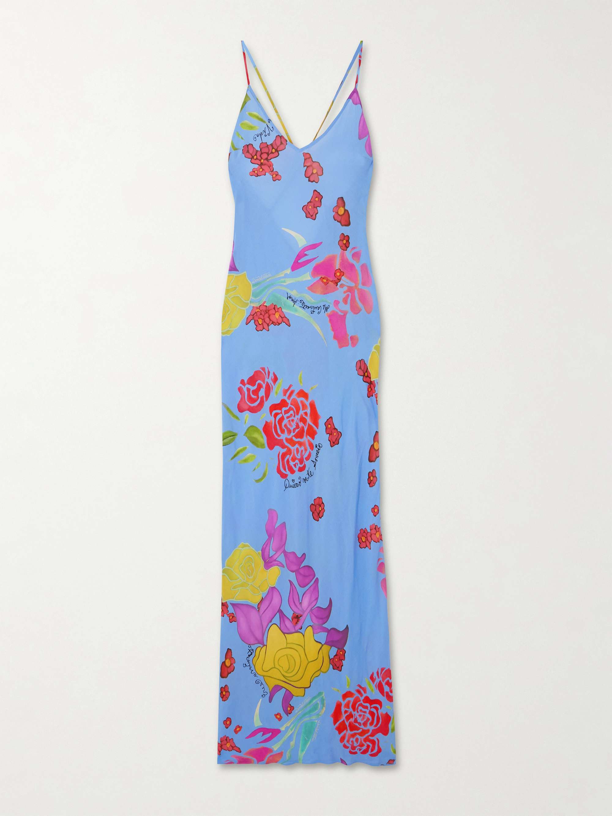 cielo floral printed satin skirt