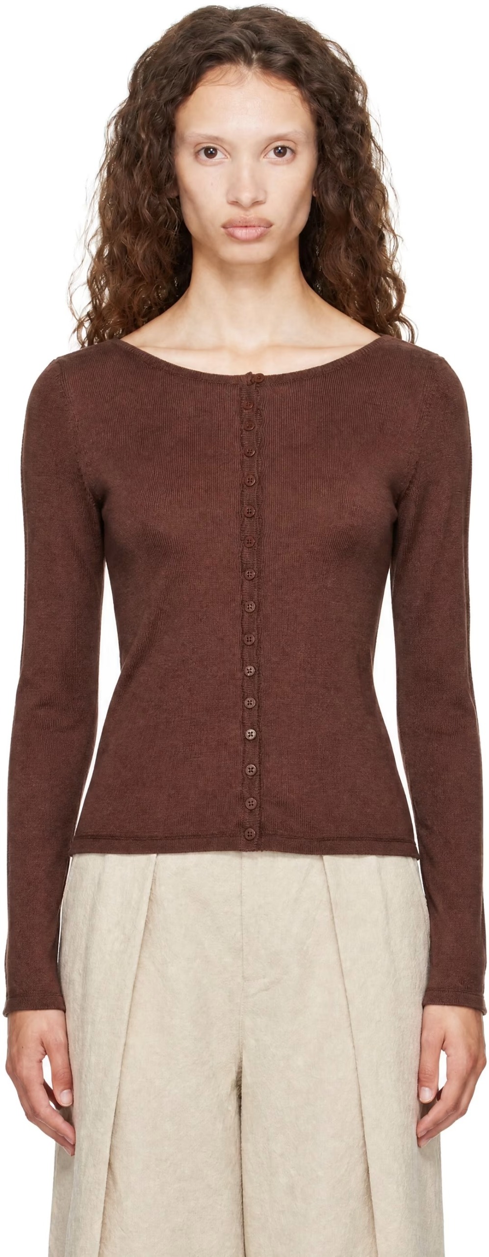 YMC, Brown Natalie Cardigan