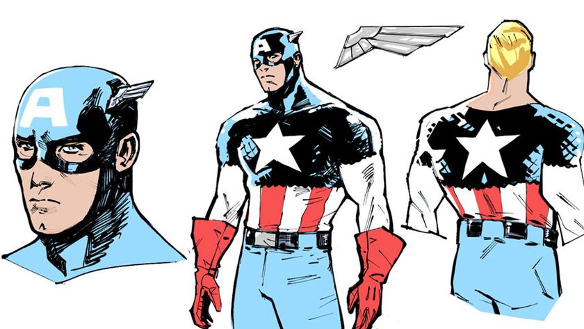 Captain America character designs by Valerio Schiti