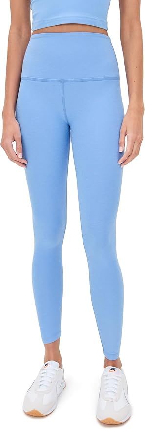 Beyond Yoga, Beyond Yoga Women's Spacedye Caught in the Midi High Waisted Legging, Flower Blue Heather, Large