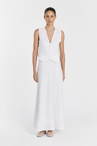 Banks White Linen Vest