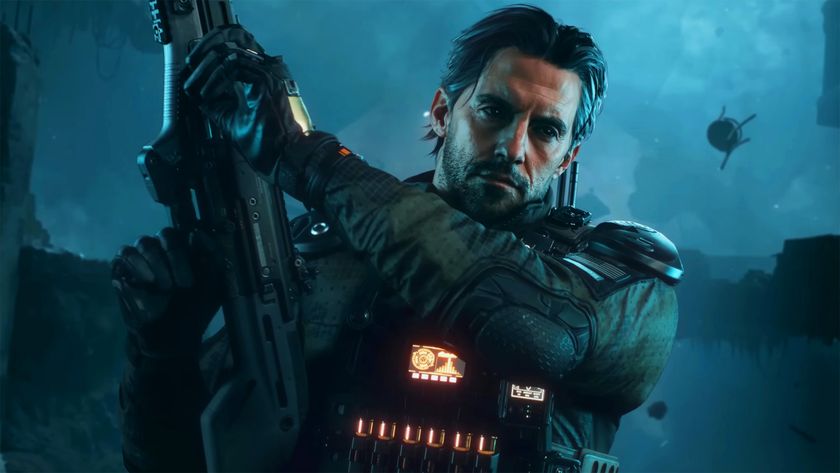 Black Ops 7 soldier holding a gun in the dark 