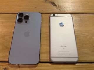 iPhone 6S and iPhone 13 Pro side by side
