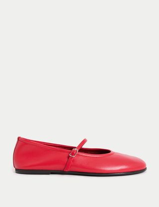 Unlined Leather Mary Jane Ballet Pump