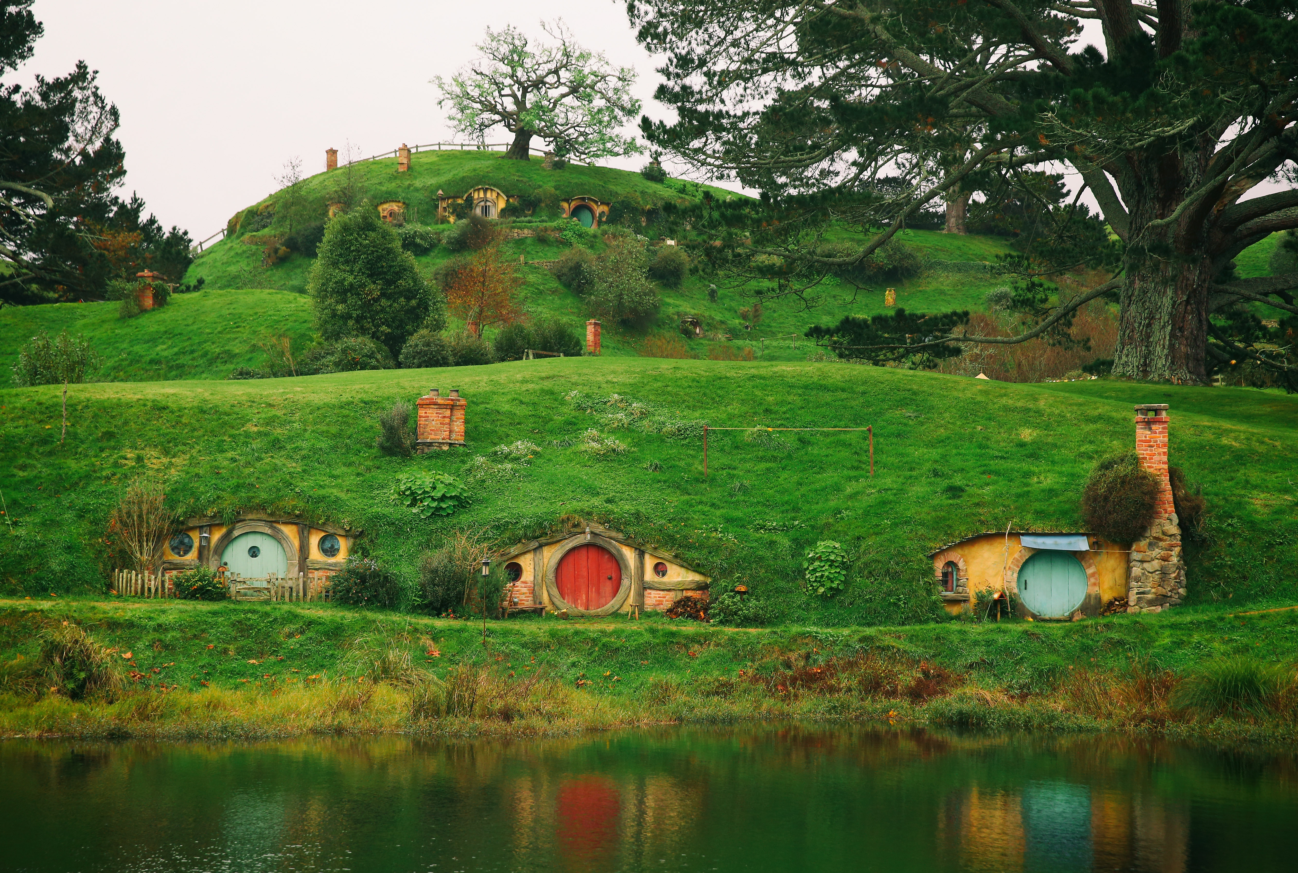 Hobbiton Movie Set where Lord of the Rings and The Hobbit trilogies were filmed