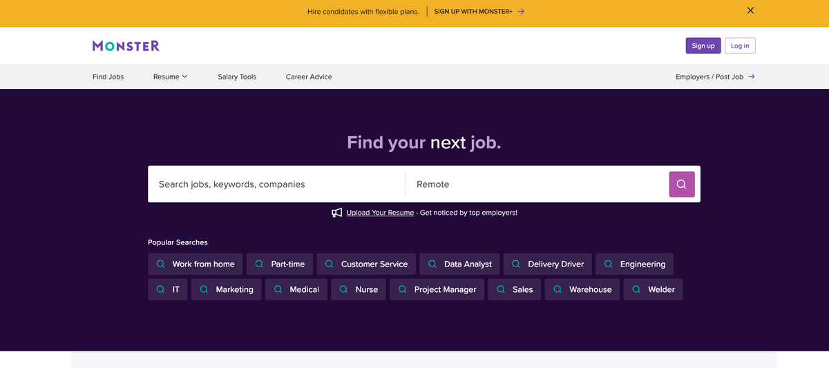 Monster job recruitment site (2026) review