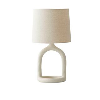 A table lamp with boho texture