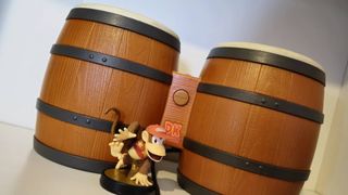 Photo taken by writer Rosalie Newcombe of the Donkey Kong Konga controller for the Nintendo GameCube.